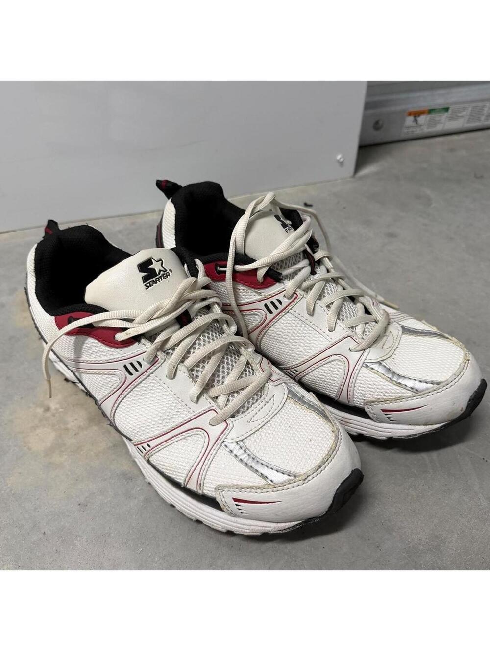 2000s Starter White Red Athletic Running Shoes Sneakers Men's 10